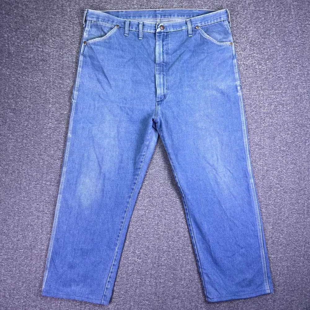 VTG 70s Blue Bell Jeans Mens 42x27‎ Blue Carpenter Workwear USA Talon Zip Denim